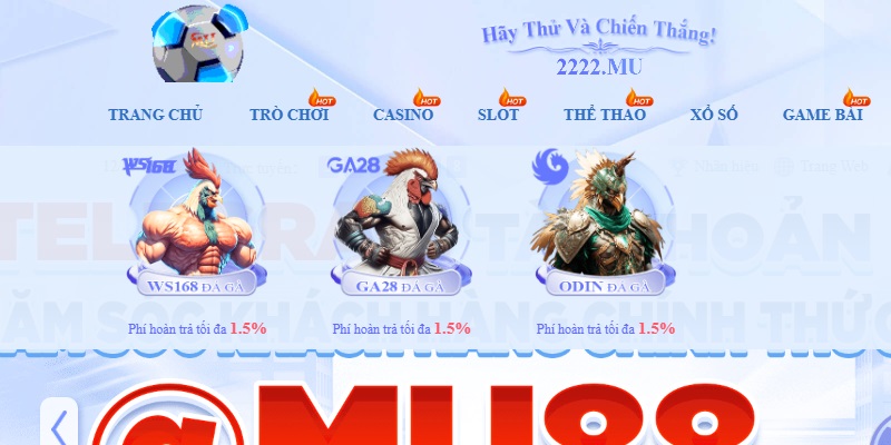MU88 – Trang Chủ Giải Trí Online Thể Thao và Xổ Số T10/2026 11 Đá Gà